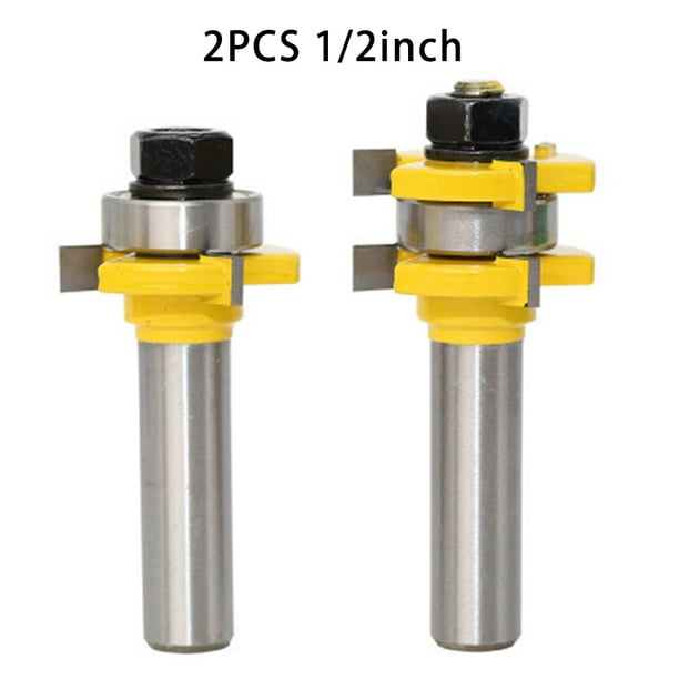 1//2 Shank T-type 3-tooth Milling Cutter Tongue And Groove Router Bit Reliable